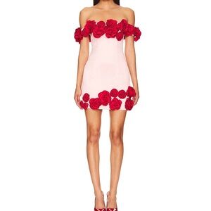 Atoir The Rosalie Mini Dress in Pink & Red